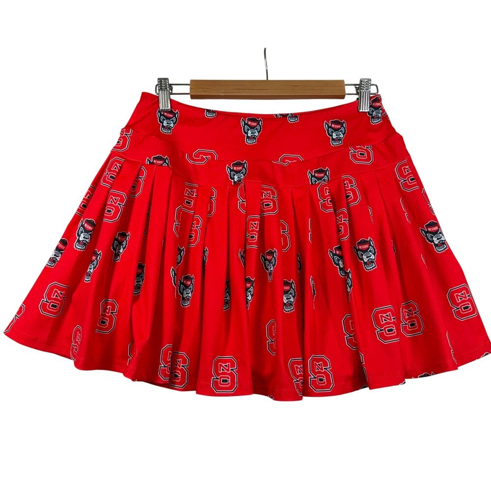 NC State Wolfpack Woman’s M Pleated Skort Red Athletic Tennis Golf Skirt Shorts